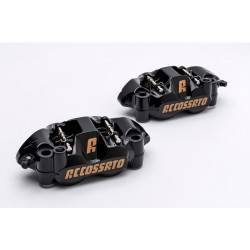 Paire d'étriers de frein radiaux forgés Noir et Or Accossato - Ezdraulix