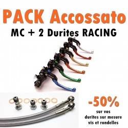 PACK Maitre cylindre de frein PRS 19x17-18-19 Black Edition ACCOSSATO + 2 Durites Racing - Ezdraulix