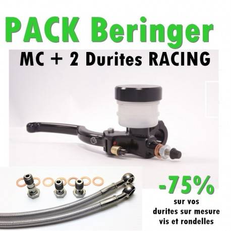PACK Maitre cylindre de frein BAR14 20,6 BERINGER + 2 Durites Racing - Ezdraulix