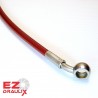 Stainless steel Banjos, Braided Hose Neon Red 51-69 cm 
