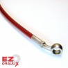 Stainless steel Banjos, Braided Hose Neon Red 91-109 cm 