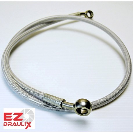 Stainless steel Banjos, Braided Hose without PVC 71-89 cm - Durite aviation moto Ezdraulix