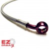 Red Banjos, Braided Hose Without PVC 71-89 cm - Durite aviation moto Ezdraulix