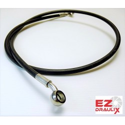 Stainless steel Banjos, Braided Hose Clear 71-89 cm - Durite aviation moto Ezdraulix