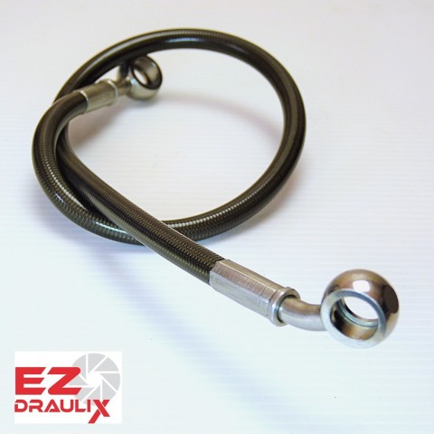 Red Banjos, Braided Hose Clear 71-89 cm - Durite aviation moto Ezdraulix