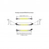 Red Banjos, Braided Hose Clear 71-89 cm Red Banjos, Braided Hose Clear 71-89 cm