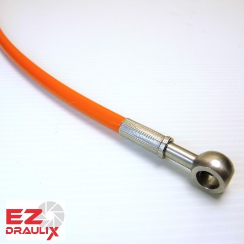 Red Banjos, Braided Hose Clear 71-89 cm - Durite aviation moto Ezdraulix