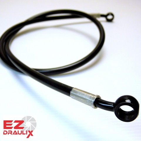 Red Banjos, Braided Hose Clear 71-89 cm - Durite aviation moto Ezdraulix