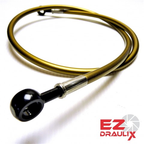 Red Banjos, Braided Hose Clear 71-89 cm - Durite aviation moto Ezdraulix