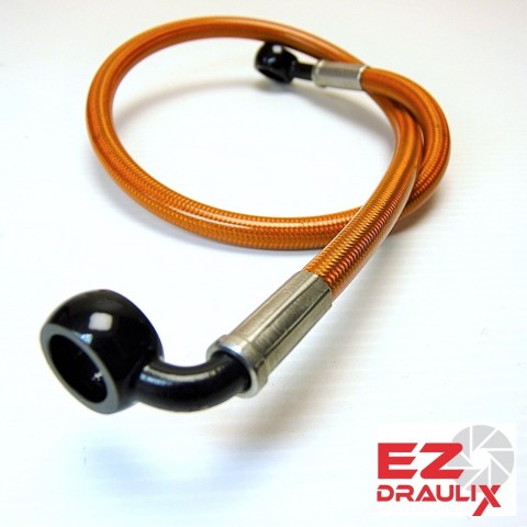 Red Banjos, Braided Hose Clear 71-89 cm - Durite aviation moto Ezdraulix