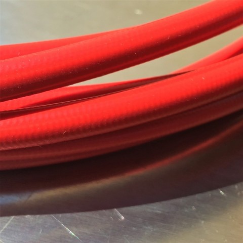 Tuyau freinage moto revêtement PVC Rouge, vendu au mètre. pour durite de frein  moto et auto.