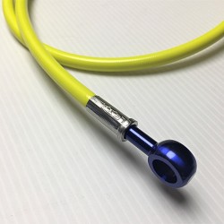 Durite sur mesure Banjos Bleu Durite Jaune - Durite aviation moto Ezdraulix