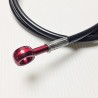 Red Banjos, Braided Hose Black Carbon 71-89 cm - Durite aviation moto Ezdraulix