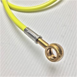 Red Banjos, Braided Hose Clear 71-89 cm - Durite aviation moto Ezdraulix