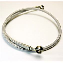 Stainless steel Banjos, Braided Hose Clear 71-89 cm - Durite aviation moto Ezdraulix