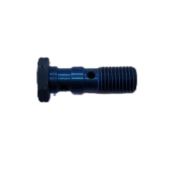 Vis Banjo double M10x125 alu bleu - Ezdraulix