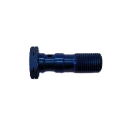 Vis Banjo double M10x100 alu bleu - Ezdraulix