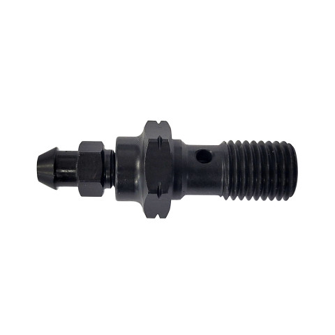Vis de banjo simple M10x100 à purgeur inox noir