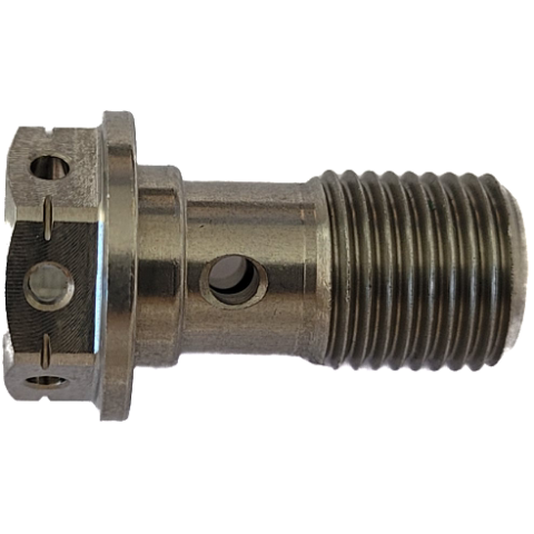 Vis banjo inox percée pour fil à freiner