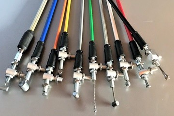 Motorcycle throttle, clutch cables